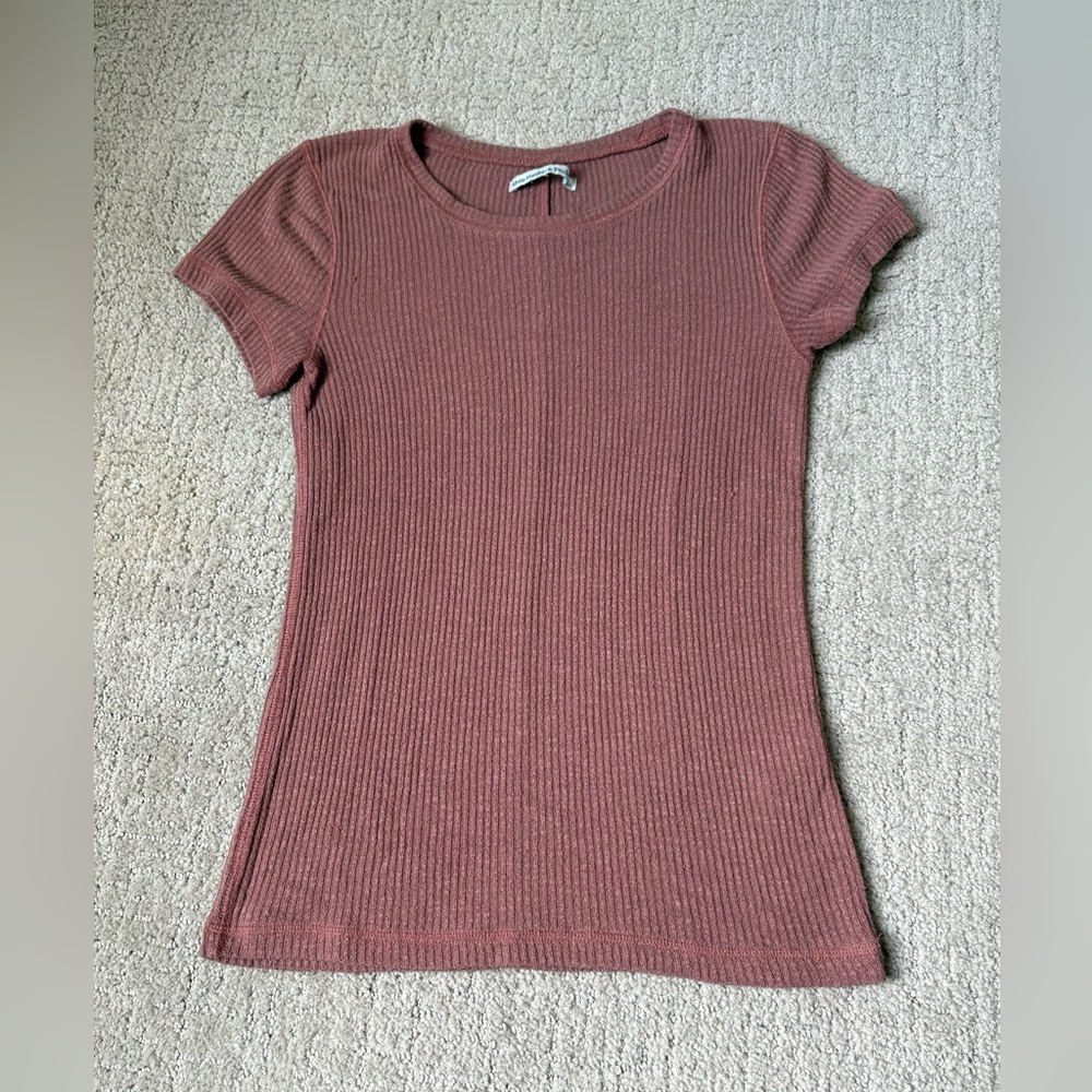 Abercrombie & Fitch Short Sleeve Ribbed Top - Small